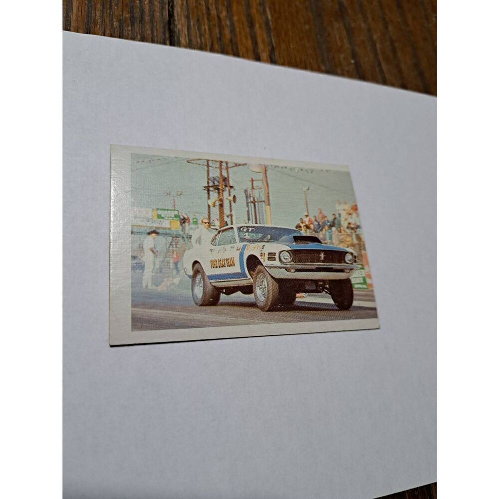 1971 Ed Terrys 1970 Ford Mustang Super Stock AHRA Fleer Drag Champs Card
